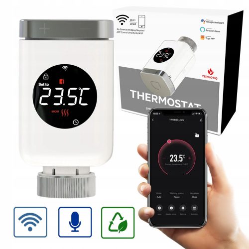 Cap termostatic WiFi Tuya, termostat pentru radiator SMART Termotiq