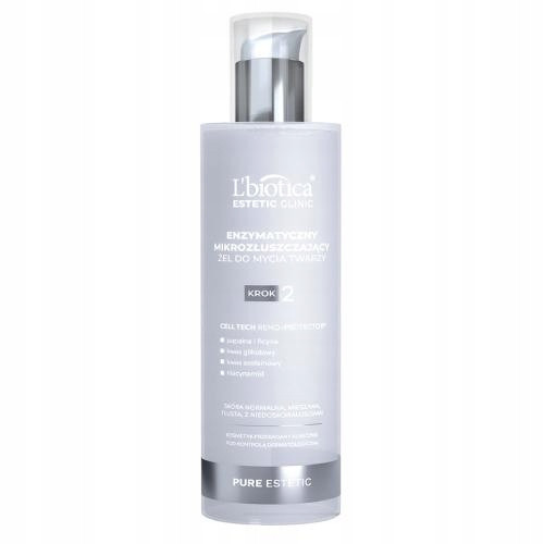  L'biotica Estetic Clinic PURE Estetic gel de spălare pentru față micro-exfoliant enzimatic 200 ml