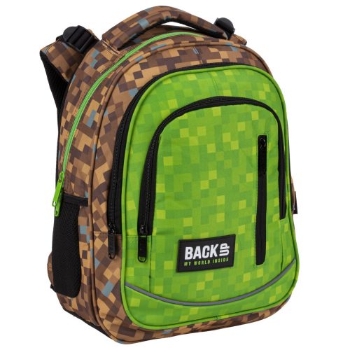  Rucsac de școală de rezervă cu mai multe compartimente Nuanțe de maro și bej, Nuanțe de verde, Nuanțe de galben și auriu, Multicolor 22 l