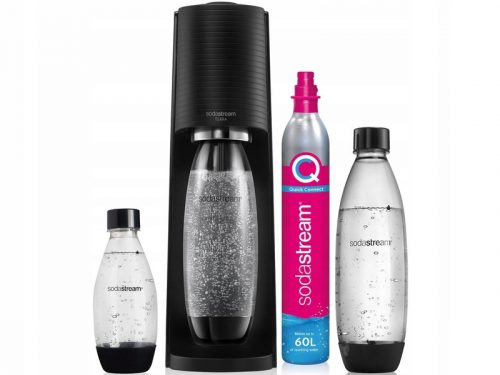  Carbonator apa carbogazoasa SodaStream Terra negru + 3 sticle