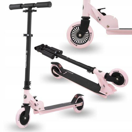  SCOOTER DOUĂ ROȚI PENTRU COPII 3+, PLIABLE, roz