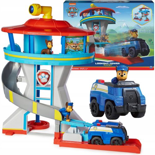  Baza de observare Spin Master Paw Patrol cu un vehicul de poliție și figurine