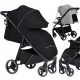  Carucior Carrello Bravo Pure Black + Husa de ploaie pentru caruciorul Caretero