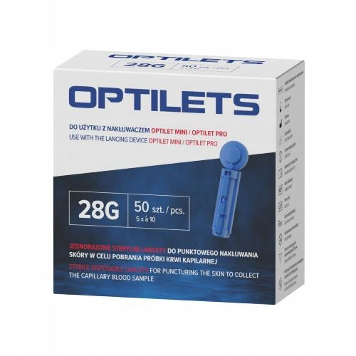  Lancete sterile Optilets 28 g, 50 buc