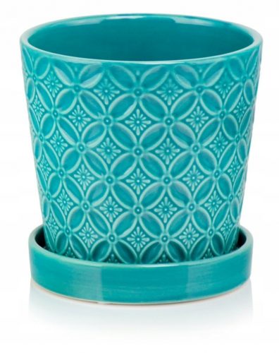  Ghiveci Polnix 15 cm x 15 x 15 cm diametru 15 cm ceramica nuante de albastru, nuante de verde