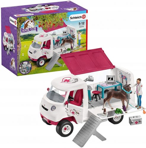  Clinica mobilă pentru animale Schleich cu mânz 42370