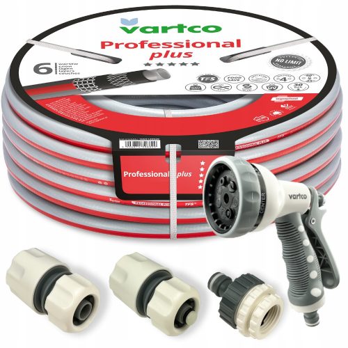  Furtun de grădină PROFESSIONAL PLUS TFS fără răsucire 1/2" 20m CONECTOR VARTCO 6W