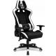  Scaun IMBA Scaun gaming Fighter, piele ecologica alb-negru