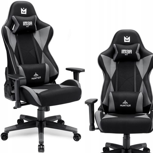  Scaun gaming Imba Hunter, stofa gri