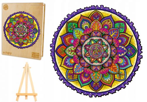  PUZZLE DIN LEMN PENTRU ADULTI CUTIE DIN LEMN MANDALA MARE 243 BUC.