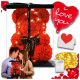 SET LED URSU MARE CU TRADAFIRI CADOU DE ZIUA VALENTINE’S DAY MAMA BUNICA 40CM XL 3D