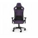  Scaun gaming rotativ Corsair T3 Rush din material violet și negru