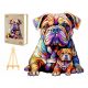  Pasjo24 puzzle din lemn 240 de piese PUZZLE MARE DIN LEMN 300 de piese BULLDOG ENGLISH ÎN CUTIE DE LEMN puzzle din lemn K520