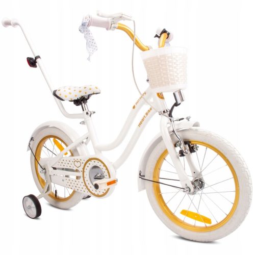  Bicicletă Sun Baby Heart 16" alb, auriu