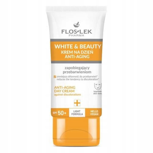  FLOS-LEK WHITE&BEAUTY Cremă de zi anti-îmbătrânire SPF50+, 30 ml