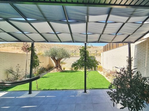  Cureaua foișoare Sun Shade, material, 100 x 100 cm, gri