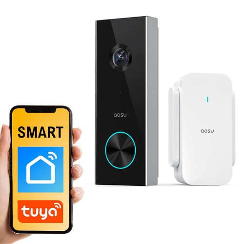 Videointerfon antifurt cu Audio IP Aosu HD 3MP Tuya SMART Home Doorbell