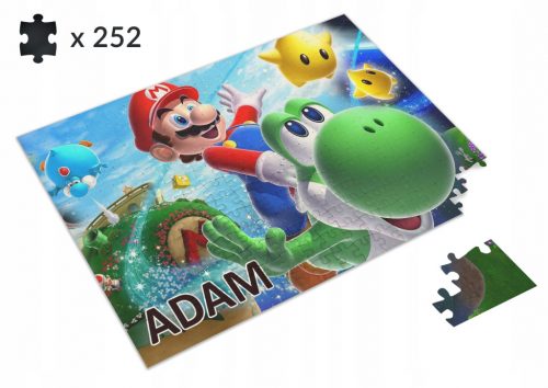  Puzzle Super Mario Bros + Nume Bebeluş 252 buc.