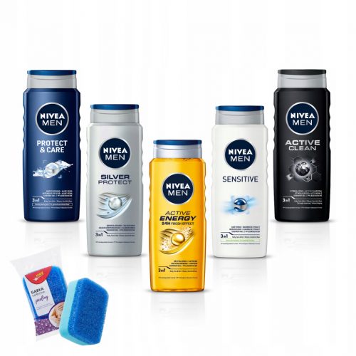  NIVEA Geluri de dus barbati 5*500ml SET