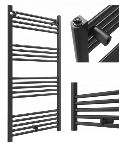 Radiator baie cu apa granit 551 W 600 x 1200 mm negru