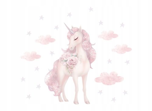 Autocolant UNICORN stickere nori stickere stele roz S