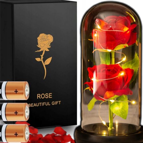 ETERNAL ROSE Valentine's Day CUTIE CADOU LED FLORE PENTRU FATA + BATERIE