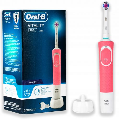  Oral-B Vitality D100 Periuta de dinti electrica creata cu tehnologia Braun, roz