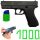  PIST GLACANT PLASTIC GLOCK 17 IMITAT DE ARMA NEGRU + 500x CARTUSE