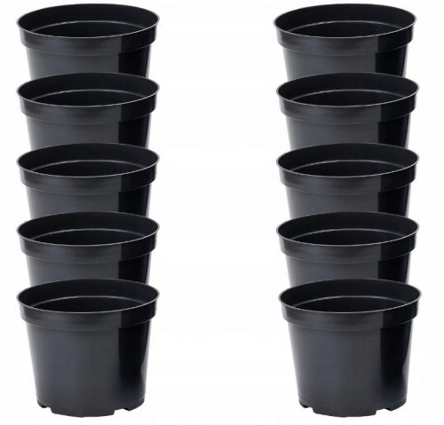  Ghiveci DonKwiat 25 cm x 25 x 20 cm diametru 25 cm plastic negru