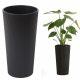  Ghiveci lamela 47 cm x 25 x 46,6 cm diametru 25 cm plastic negru