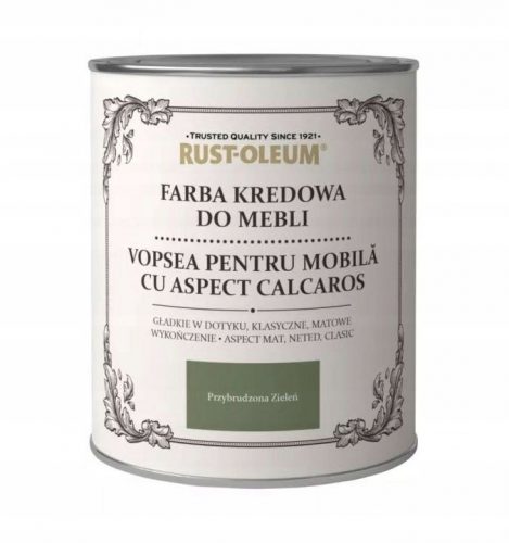  Vopsea creta pentru mobila Rust-Oleum, 750 ml, verde mat murdar