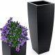  Ghiveci Decorya 75 cm x 28 x 75 cm diametru 28 cm plastic gri închis, negru, grafit