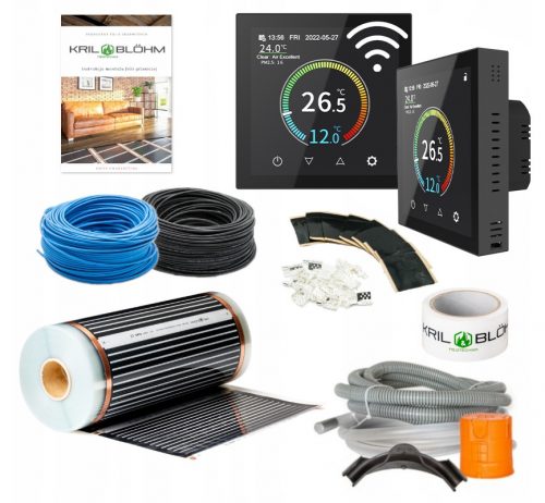  Set peliculă de încălzire în pardoseală 80W/ 2m2 + TERMOREGULATOR WI-FI FARVE T-4