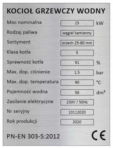 Soba pe lemne, carbune eco-mazare, carbune 15 kW