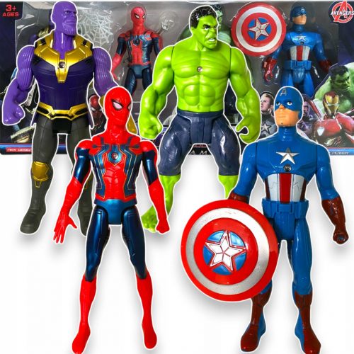  AVENGERS SET 4 FIGURINETE HULK SPIDERMAN AMERICA