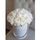 FLOWER BOX ROSES silicon alb cauciuc trandafir roz