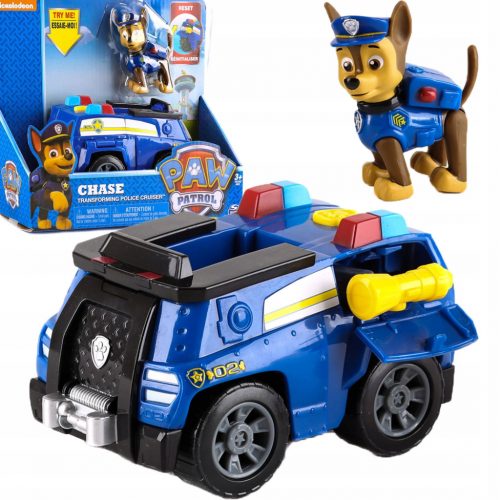  PAW PATROL TRANSFORMAREA O MAȘINĂ DE POLIȚIE + FIGURA CHASE