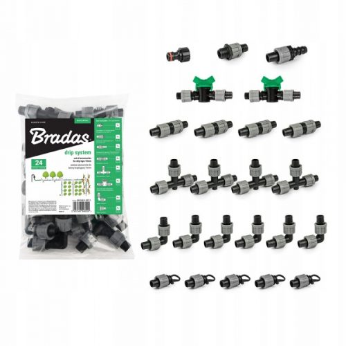  Bradas DSTA20-SET1 set accesorii bandă de picurare 24 buc.