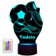  Lampă de noapte de birou LED FOOTBALL FOOTBALL PLAYER CORK 3D R14 + GRAVURA NUMELE