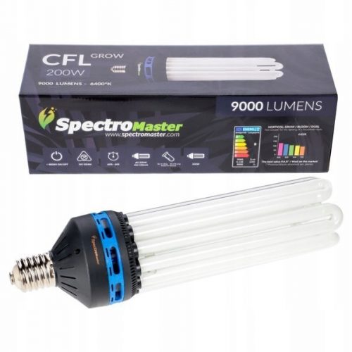  Bec Spectromaster 200 W CFL pentru cultivarea plantelor