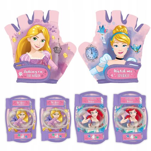  PRINCESS DISNEY BIKE PROTECTORS GENUNCHI COATE + Mănuși de protecție Seven Princess