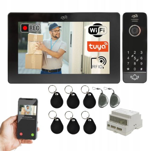 Set videointerfon DVS Polska DVS-FHS0701KR/BB (WIFI + APP)