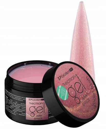  Excelent PRO Gel cu particule Thixo Gel cu efect Golden Blush 15g