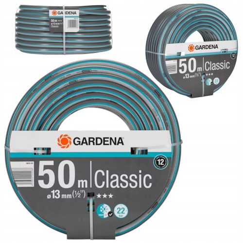  Furtun de grădină Gardena Classic 1/2", 50 m 18010-20