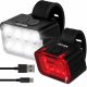  Iluminat biciclete Vayox VA0151 8 X LED 900 lm acumulator + Iluminat Vayox biciclete LUMIN SPATE BICICLETA VA0152 baterie 300 lm