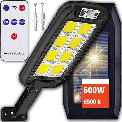  Lampa stradala LED 600 W 6100 lm alimentata solar