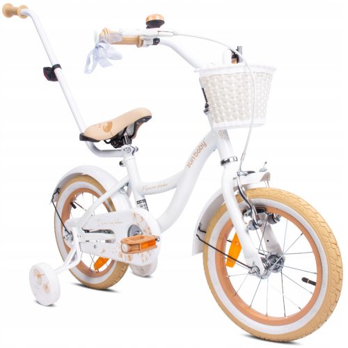  Bicicletă Sun Baby Flower 14" Bej, Alb