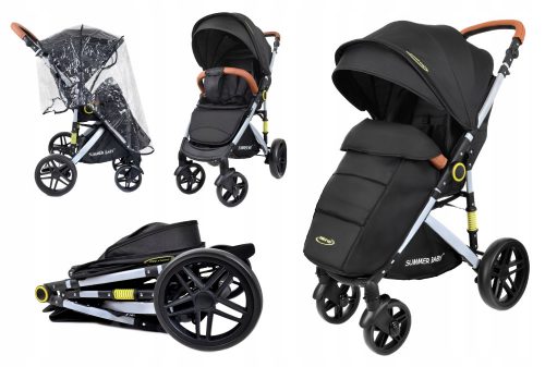  Carucior Summer Baby Sempre, negru, 4 roti