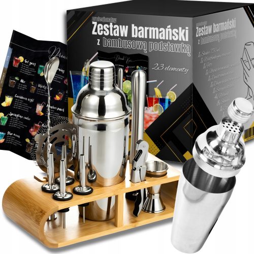 SET BARTENDER PROFESIONAL PENTRU BĂUTURI 23 ELEMENTE + GRATUIT + Cutie cu clapă 60 cm x 40 cm x 40 cm 450 g/m² 1 buc.