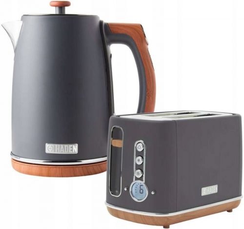  Set Haden Toaster Dorchester HAD209313 + Fierbator Dorchester HAD209306 Gri